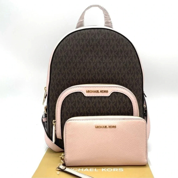 Michael Kors Medium Jaycee Zip Packet Backpack & Phone Case Wallet Wristlet - Picture 2 of 12